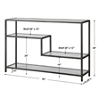 Uttermost Leo Iron and Glass Accent Console Table in Aged Gunmetal Gray