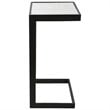 Uttermost Windell Cantilever Iron and Glass Top End Table in Black