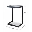 Uttermost Windell Cantilever Iron and Glass Top End Table in Black
