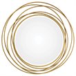 Uttermost Whirlwind Contemporary Iron and MDF Wood Decorative Mirror in Gold