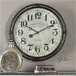Uttermost Nakul Iron MDF and Glass Wall Clock in Smoke Gray and Aged Ivory
