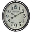 Uttermost Nakul Iron MDF and Glass Wall Clock in Smoke Gray and Aged Ivory