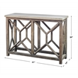 Uttermost Catali Wood and Stone Top Accent Console Table in Ivory and Oatmeal
