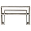 Uttermost Genara Wood Accent Console Table in Bone White and Oatmeal