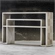 Uttermost Genara Wood Accent Console Table in Bone White and Oatmeal