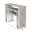 Uttermost Genara Wood Accent Console Table in Bone White and Oatmeal