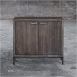 Uttermost Nadie MDF Wood Accent Cabinet in Light Walnut and Silver