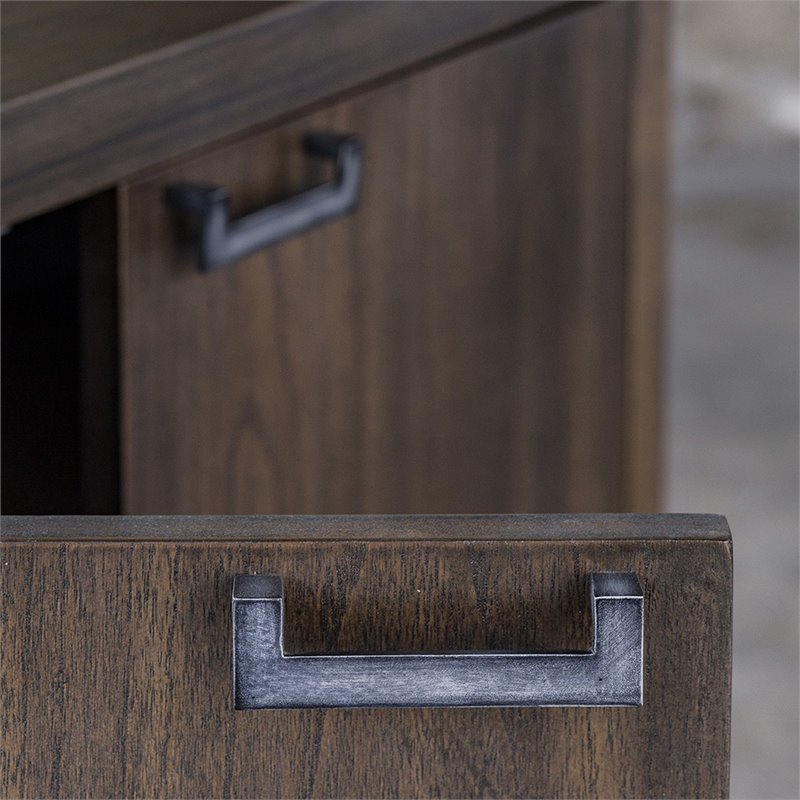 Uttermost Nadie MDF Wood Accent Cabinet in Light Walnut and Silver