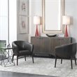 Uttermost Nadie MDF Wood Accent Cabinet in Light Walnut and Silver
