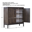 Uttermost Nadie MDF Wood Accent Cabinet in Light Walnut and Silver