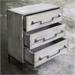 Uttermost Jory 3-Drawer Wood and Metal Accent Chest in Aged Ivory and Black