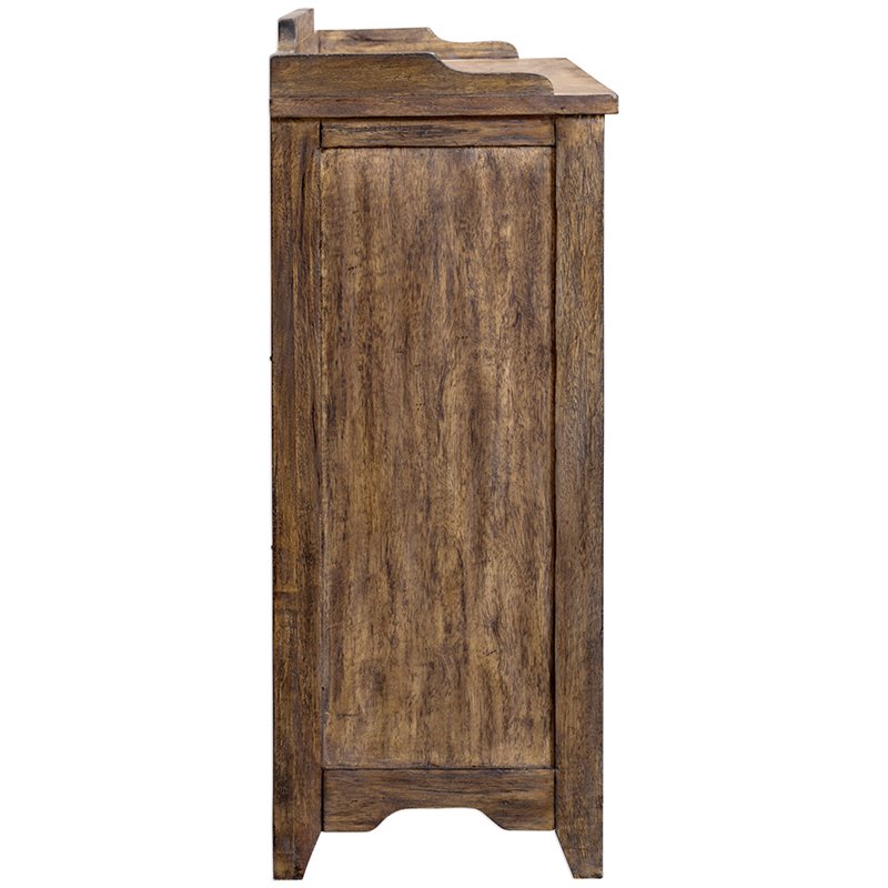 Uttermost Ardusin 6-Cubby Wood Hobby Cupboard in Driftwood and Gray Wash