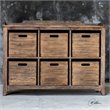 Uttermost Ardusin 6-Cubby Wood Hobby Cupboard in Driftwood and Gray Wash