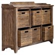 Uttermost Ardusin 6-Cubby Wood Hobby Cupboard in Driftwood and Gray Wash