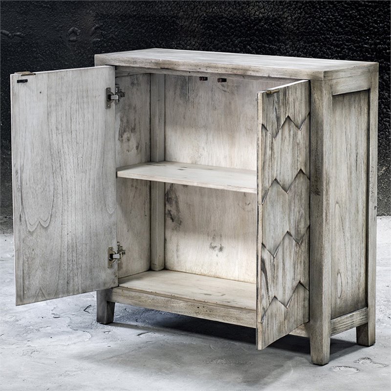 Uttermost Catori Contemporary MDF Wood Accent Console Table in Smoke Ivory