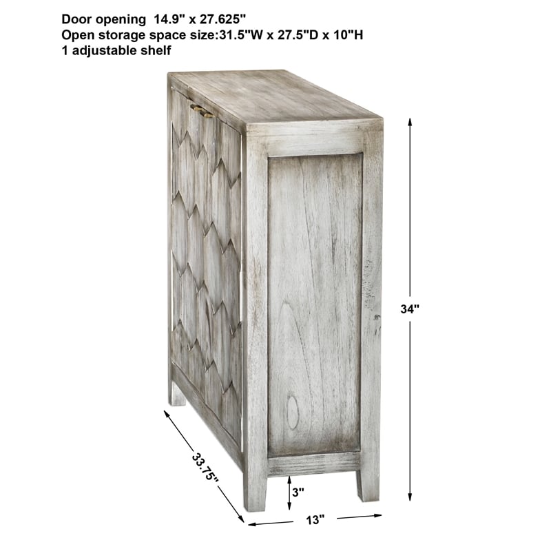 Uttermost Catori Contemporary MDF Wood Accent Console Table in Smoke Ivory