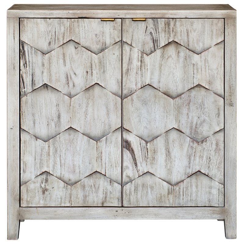 Uttermost Catori Contemporary MDF Wood Accent Console Table in Smoke Ivory