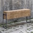 Uttermost Nevis Contemporary Wood and Metal Console Table in Oatmeal and Gray