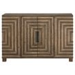 Uttermost Layton Wood and Metal Geometric Accent Console Table in Natural