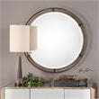 Uttermost Carrizo Contemporary MDF Iron and Glass Decorative Mirror in Bronze