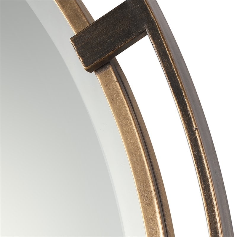 Uttermost Carrizo Contemporary MDF Iron and Glass Decorative Mirror in Bronze