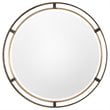 Uttermost Carrizo Contemporary MDF Iron and Glass Decorative Mirror in Bronze