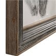 Uttermost Custom MDF Glass Iron and Paper Horses Print in Black and White