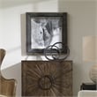 Uttermost Custom MDF Glass Iron and Paper Horses Print in Black and White