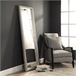 Uttermost Cacelia MDF Wood Glass and Paper Floor Decorative Mirror in Silver