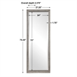 Uttermost Cacelia MDF Wood Glass and Paper Floor Decorative Mirror in Silver