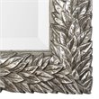 Uttermost Evelina MDF Wood Glass and Paper Leaves Decorative Mirror in Silver
