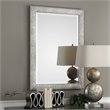 Uttermost Mossley MDF and Glass Decorative Mirror in Silver/Light Gray