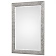 Uttermost Mossley MDF and Glass Decorative Mirror in Silver/Light Gray