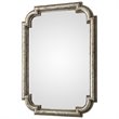 Uttermost Calanna Traditional MDF Wood Decorative Mirror in Antique Silver