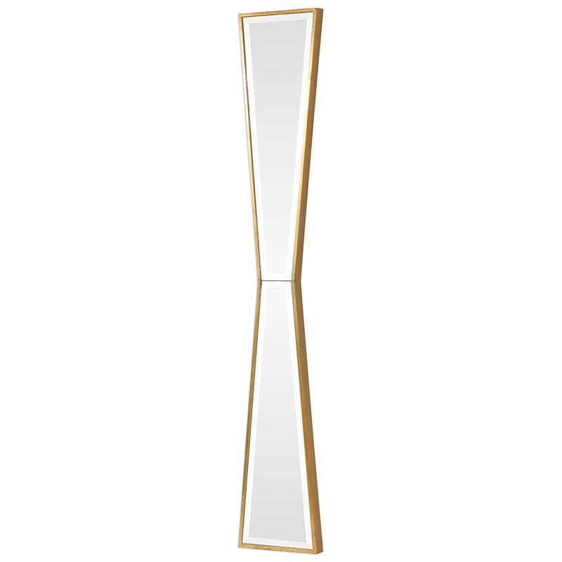 Uttermost Corbata Contemporary MDF Wood Decorative Mirror in Gold