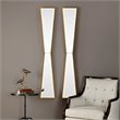Uttermost Corbata Contemporary MDF Wood Decorative Mirror in Gold