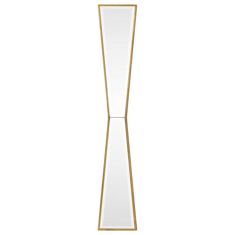Uttermost Corbata Contemporary MDF Wood Decorative Mirror in Gold