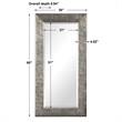 Uttermost Maeona Contemporary MDF Wood Decorative Mirror in Silver