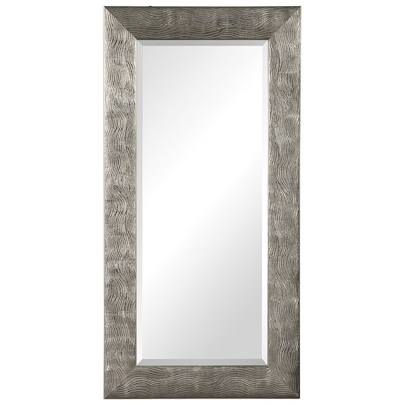 Uttermost Maeona Contemporary MDF Wood Decorative Mirror in Silver