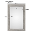 Uttermost Leiston Contemporary MDF Wood Decorative Mirror in Silver