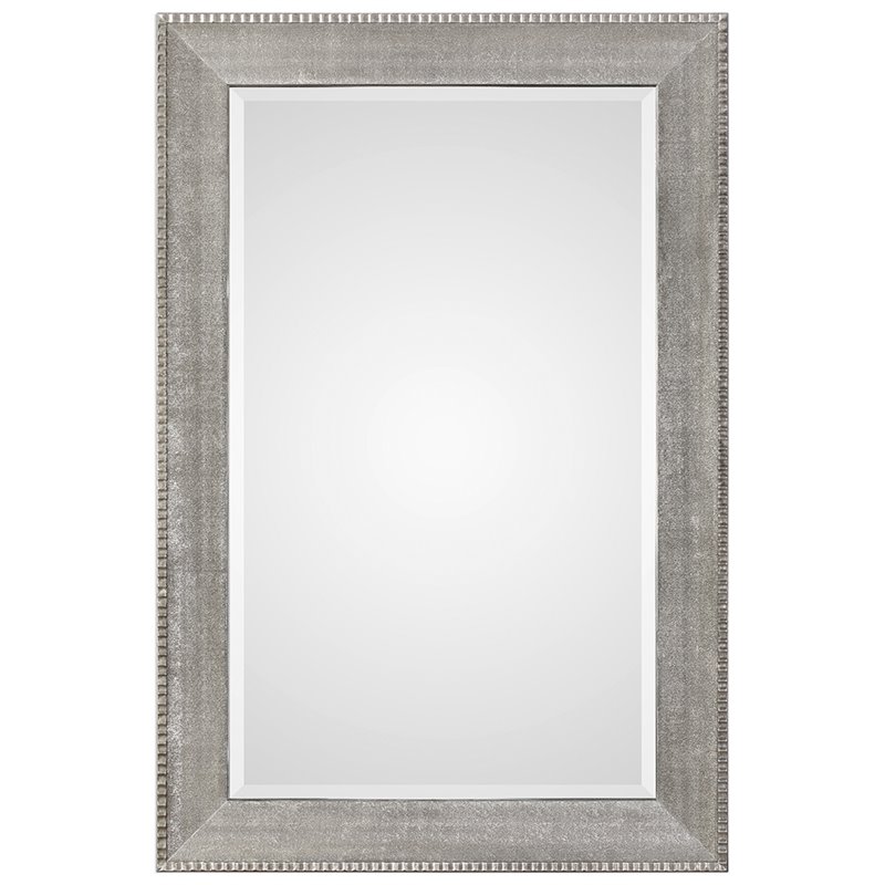 Uttermost Leiston Contemporary MDF Wood Decorative Mirror in Silver