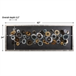 Uttermost Discs MDF Glass and Iron Shadow Box in Brown/Gold/Silver