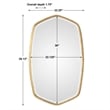Uttermost Duronia MDF Wood and Metal Decorative Mirror in Antiqued Gold