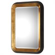 Uttermost Niva MDF Wood and Metal Decorative Mirror in Gold and Black