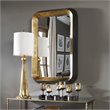 Uttermost Niva MDF Wood and Metal Decorative Mirror in Gold and Black