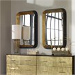 Uttermost Niva MDF Wood and Metal Decorative Mirror in Gold and Black