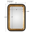 Uttermost Niva MDF Wood and Metal Decorative Mirror in Gold and Black