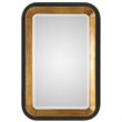 Uttermost Niva MDF Wood and Metal Decorative Mirror in Gold and Black