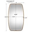 Uttermost Canillo MDF Wood and Iron Decorative Mirror in Antiqued Gold