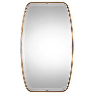 Uttermost Canillo MDF Wood and Iron Decorative Mirror in Antiqued Gold